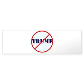 CafePress Anti Trump, No Trump 10"x3" Rectangle Vinyl Bumper Sticker Car Decal