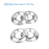 uxcell 200Pcs 304 Stainless Steel Cup Washer Countersunk, #6/#8 Countersunk