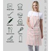 TOSHEX Kitchen Apron Waterdrop Resistant Cotton Apron with adjustable Aprons