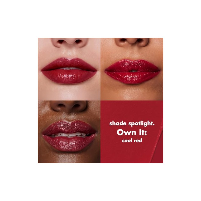 e.l.f. Cosmetics O Face Labial Satinado Own It Rojo Vino