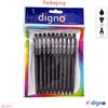 DIGNO Retractable Click Ballpoint Pens, BLACK, 1.0mm Medium Point, Pack