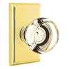 Providence Door Set with Georgetown Crystal Knobs Privacy in Polished
