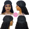 Curly Half Wig Human Hair 180% Density Deep Wave Glueless