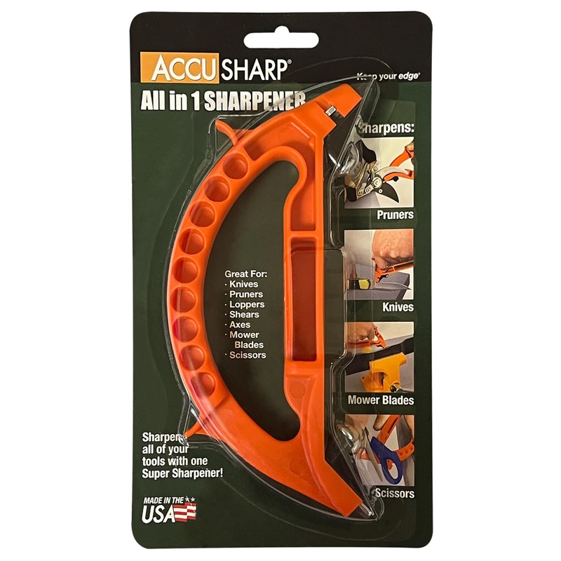 ACCUSHARP All-in-One Sharpener, All Purpose Sharpener for Knives, Scissors, Garden