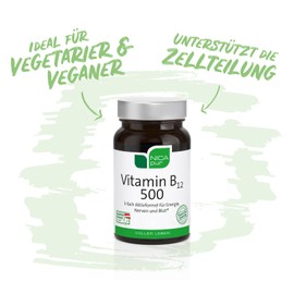 NICApur Vitamin B12 500, with various vitamin B12 compounds, 60 capsules