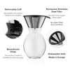Bodum Pour Over Kaffeebereiter mit permanentfilter, Glas, Beige, 51 Ounce