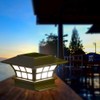 2 Pcs Solar Post Lamp Garden Fence Landscape Light Outdoor