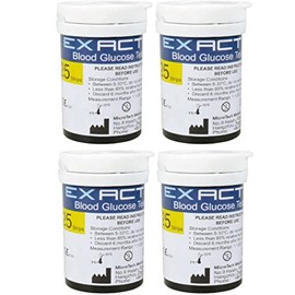 Blood Glucose Test Strips x 100pcs & Lancets x 100, Only for Exactive Vital Glucometer Blood Glucose Monitor