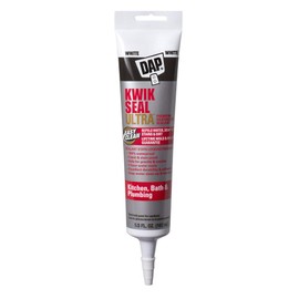 DAP 7079818897 KWIK Seal Ultra, White 5.5oz 12Pk Premium Siliconized Kitchen & Bath Sealant, 5.5 oz