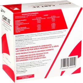 Cart X3 - Suplemento Alimenticio con Colágeno Hidrolizado, MSM y Magnesio (30 Sobres, Sabor Cítrico) - Apoya la Salud Articular y de la Piel, Sin Conservantes