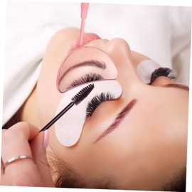 jojofuny 2pcs Handheld Eyelash Extension Mirrors Half-Moon Design for Professional Salon and Home Use Anti-Fog Lens for Viewing Essential Lash Extension Supplies