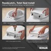 Kohler K4713-RL-7 French Curve Elongated Closed-Front Toilet Seat with Soft
