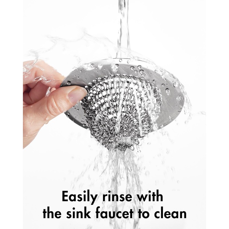Sink Drain Strainer, Reversible Easy Clean Mesh Sink Strainer with