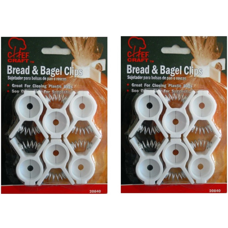 Chef Craft FBA_ Bread and Bagel Clip, White