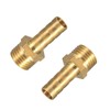 EMSea 2 Pcs 10mm Brass Barbed Hose Fitting Coupler Connector