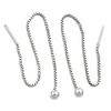 Thread Earrings Chain with Ball Silver 925