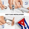 G128 Combo Pack: 6 Ft Tangle Free Aluminum Spinning Flagpole