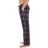 Intimo Men's Microfleece Plaid Lounge Pant, Red, L