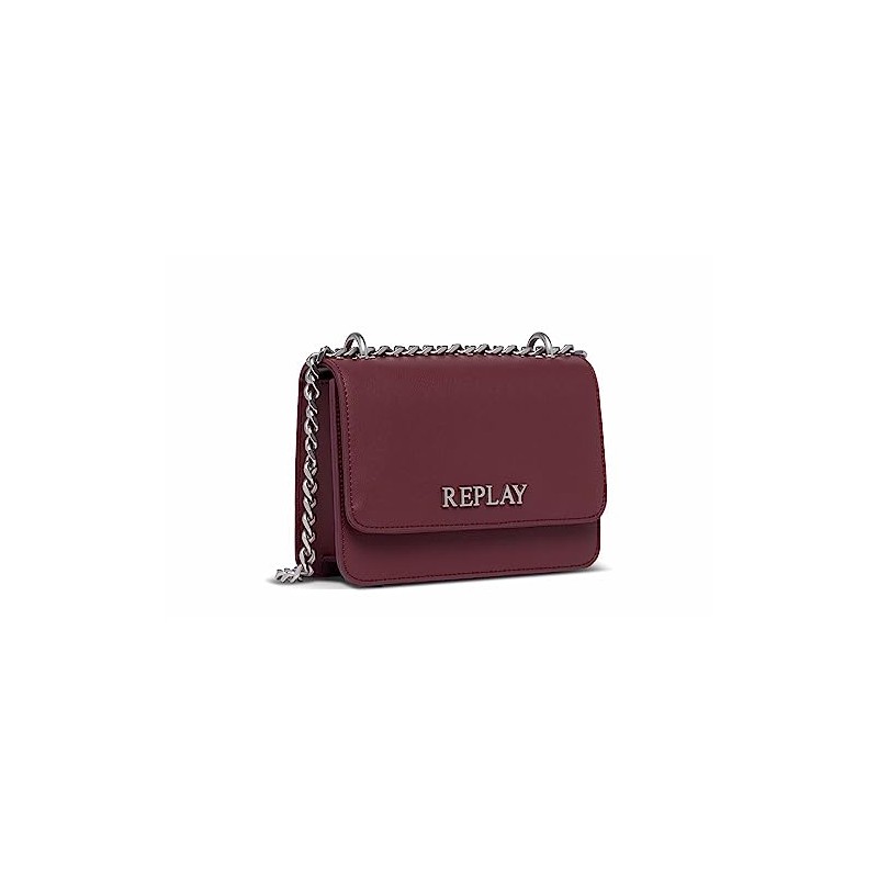 Replay Ladies Faux Leather Handbag, Port Wine 247