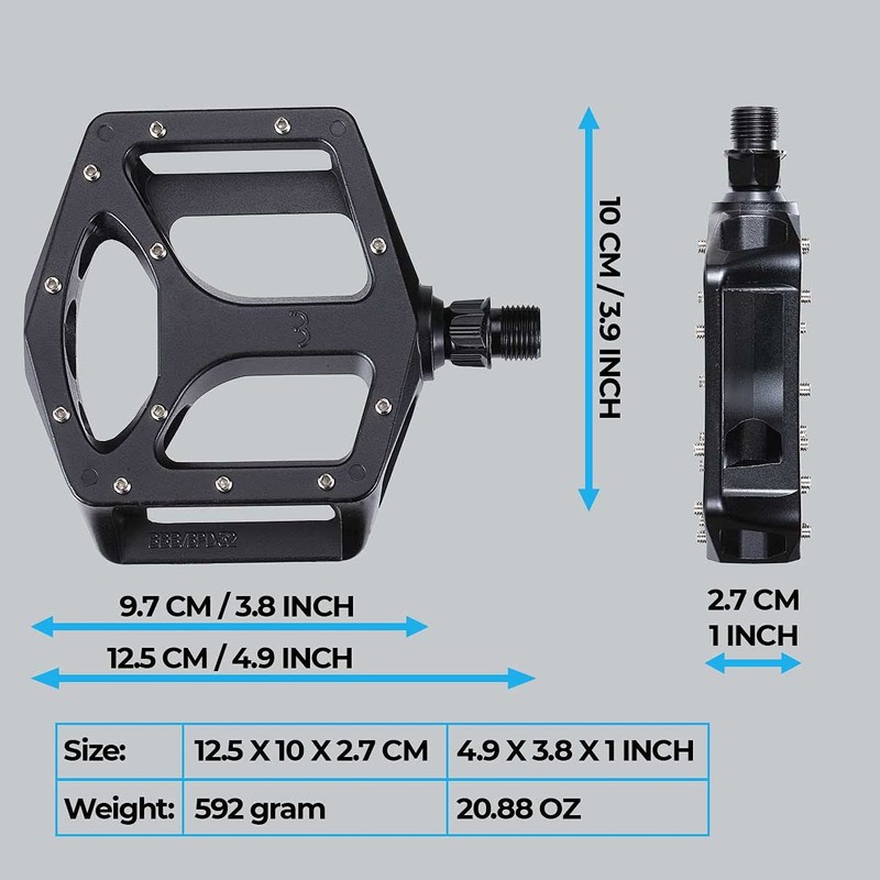 BBB MTB MountainHigh BPD-32 Pedals 592 g Black