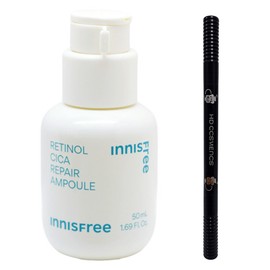 Innisfree Retinol Cica Trace Large Capacity Ampoule 50ml + (Eyebrow Dark Brown Added) / 이니스프리 레티놀 시카 흔적 대용량 앰플50ml + (아이브로우 흑갈색 추가)