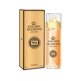 Hybrid & Company Golden Diamond Eau De Parfum Natural Spray Fresh Floral Scent, 3.4 Fl Oz