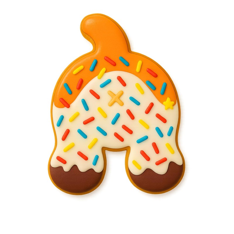 Puppy Dog Butt Hole cookie cutter 3.75x3" (Random Color)