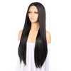 Black Synthetic Hair 13-4-3 Lace Women Wig,26 Inch Long Silky