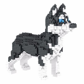 Atomic Building Siberian Husky Dog Figure to Assemble with Nano Block 950 Pieces