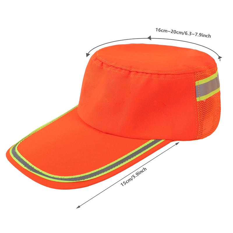 Breathable Mesh Baseball Cap with High-Visibility Reflective Strip Sanitation Cap