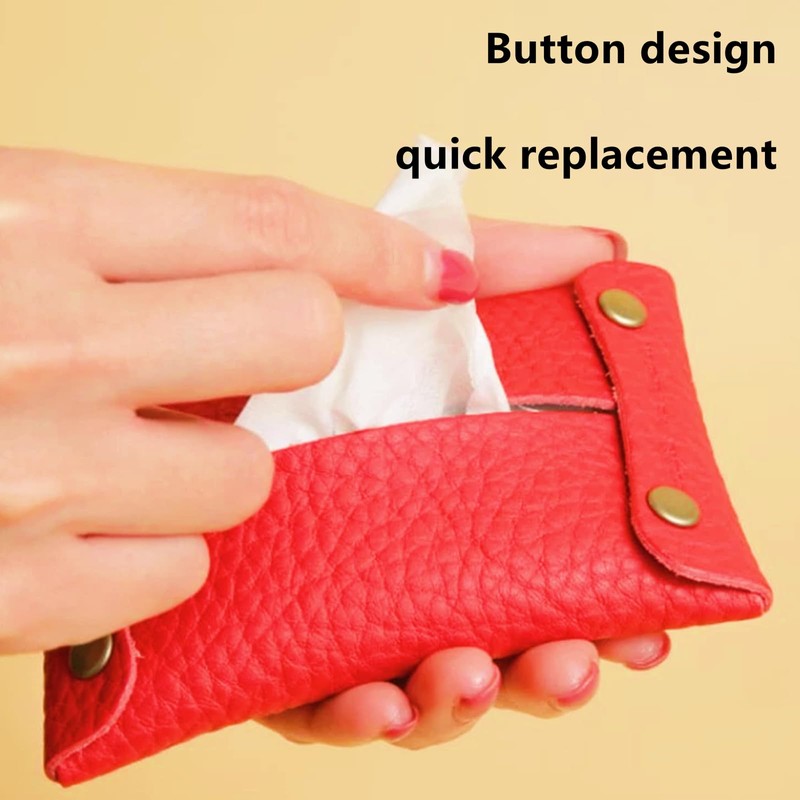 Pocket Tissue Holder for Purse, Soft Tissue Box Reusable Tissue