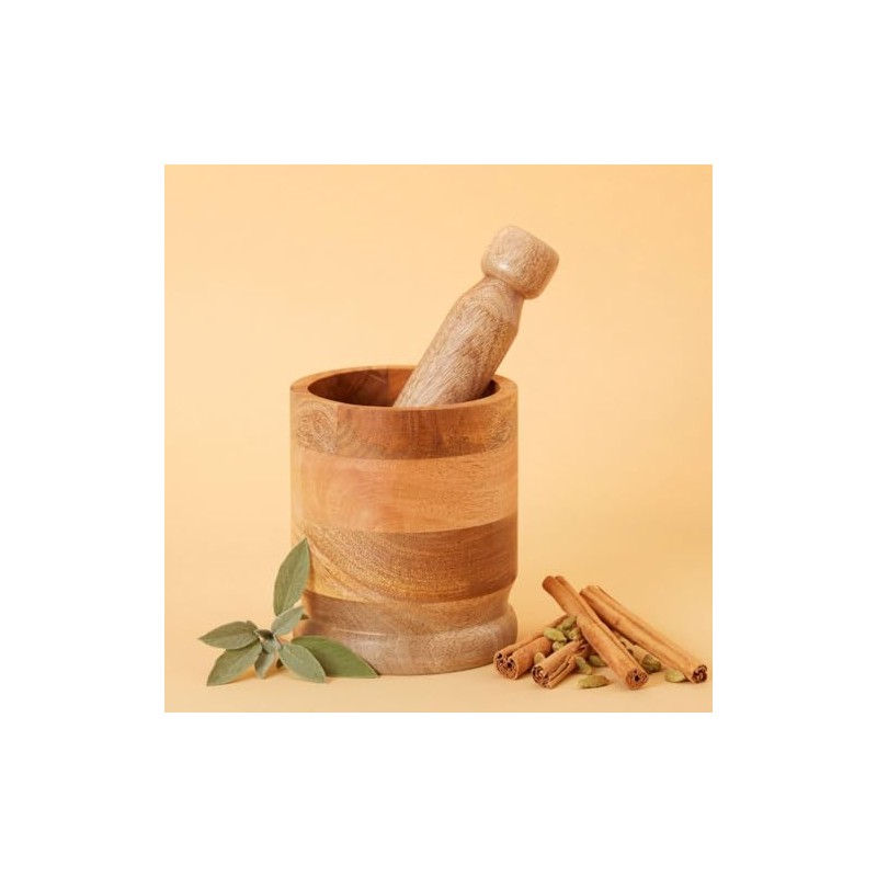 Large Mango Wood Mortar Pestle