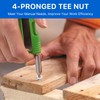 Akamino 100 Pack 1/4"-20 T-nut, 304 Stainless Steel Threaded Insert,