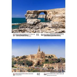 Reisezauber Malta DIN A4 Calendar for 2025 Mediterranean City and Country Seelenzauber