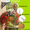 JFFLYIT 4 Pack 14" Round Metal Hanging Basket for Outdoor