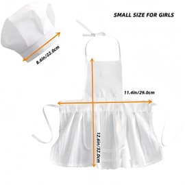 SICAILU S Size Newborn Baby Chef Costume, Newborn Baby Photography Props, Chef Hat + Apron, Infant Toddler Outfit, for Photoshoot Birthday Party(White)