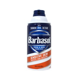 Barbasol Sensitive Skin Thick and Rich Shaving Cream, 10 Ounce Pack of 2