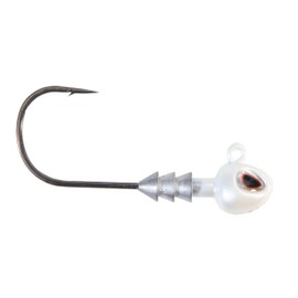 Berkley Fusion19 Hybrid Jighead, Pearl White, Size 3/0 Hook, 3/16 oz, Sticky Sharp Hook Point, Conical Bait-Keeper, High-Def Details and Realistic 3D Eye