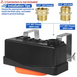 Water Trough Float Valve for Stock Tank,Water Tank Float Valve Level Control for Pond Farm Livestock Cattle Goat Horse Swimming Pool, Autofill Livestock Waterer