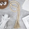 Sivya 58in Farmhouse Beads Wood Bead Garland with Tassels, Rustic