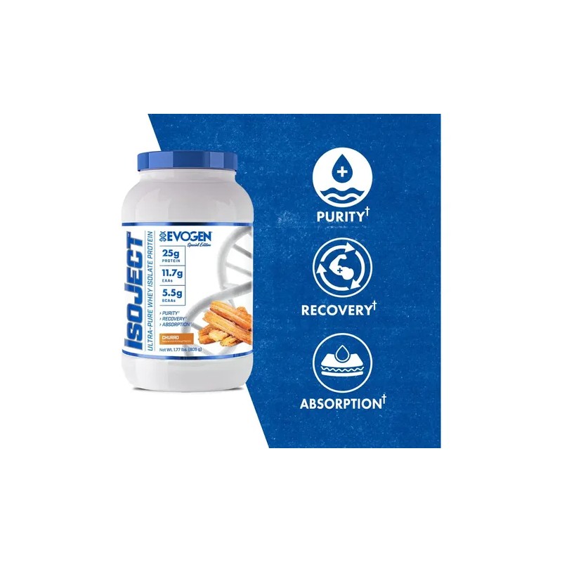 Proteina Aislada Evogen Isoject Ultra Pure Whey 4 Libras Sabor