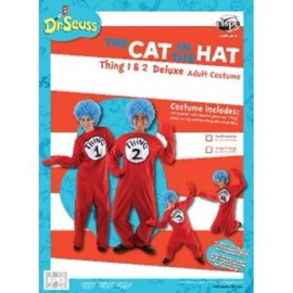 Dr. Seuss The Cat In The Hat Things Deluxe Adult Costume Kit Small/Medium SEALED