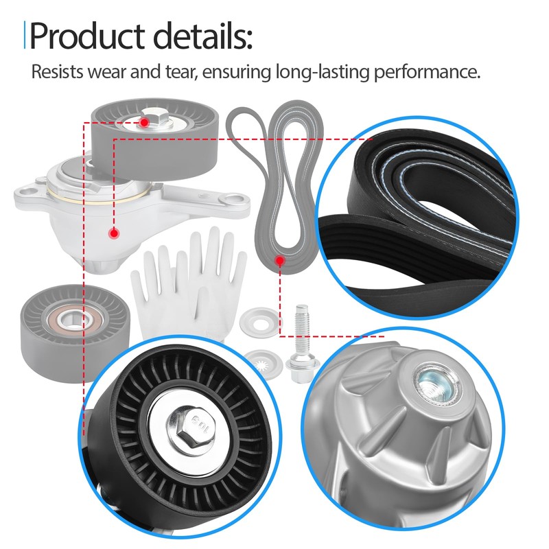 17540-54L00-000 Complete Serpentine Belt Drive Component Kit Compatible with Suzuki