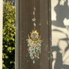 Yimofy Sun and Moon Crystal Suncatcher for Windows Hanging, Crystal