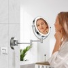 Wall Mounted Makeup Mirror with Lights, 30X/1X Double-Sided Magnifying, Plug-in