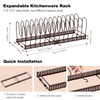 Housolution Pot and Pan Organizer Rack for Cabinet, Expandable Pot