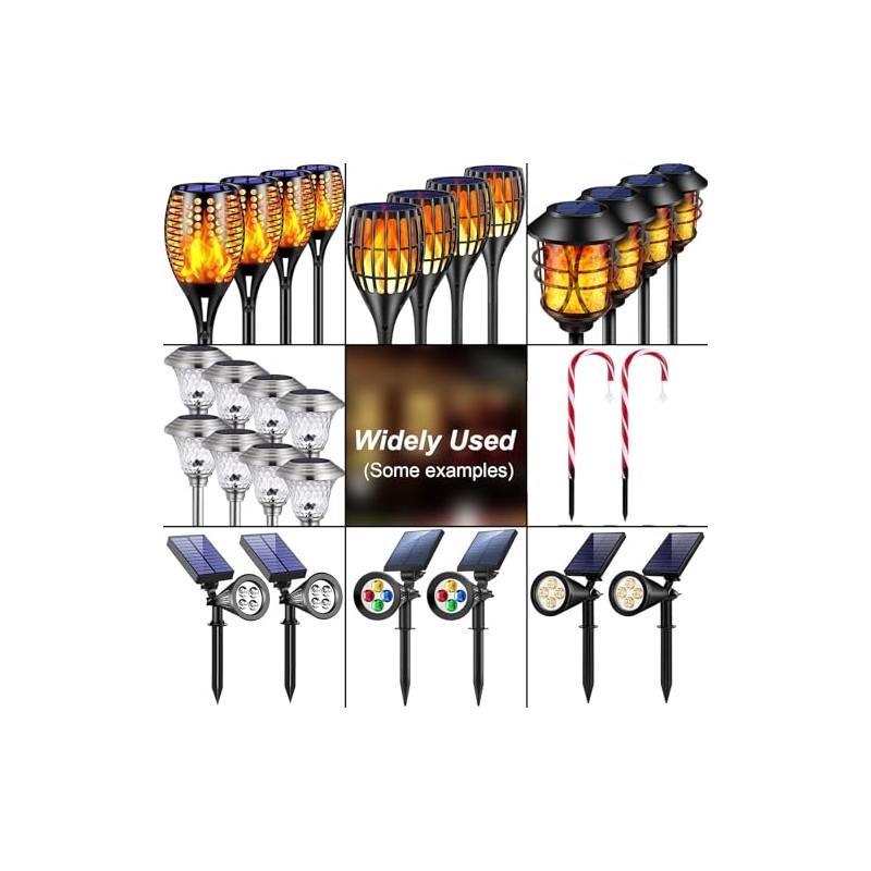 Metal Stakes Solar Lights Replacement Spike - Outdoor Ground Stake
