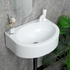 Wall Mount Bathroom Sink 17.7"x13.4" No-Drill Installation Self-Adhesive Wash basin