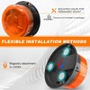 Rechargeable Beacon Lights,Wireless Strobe Light with Remote Control,Amber Magnetic Emergency