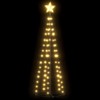 Christmas Tree Warm White, Black PVC, Metal Medium Foldable,328692